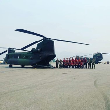 Flathead Unit Crew with helicopter