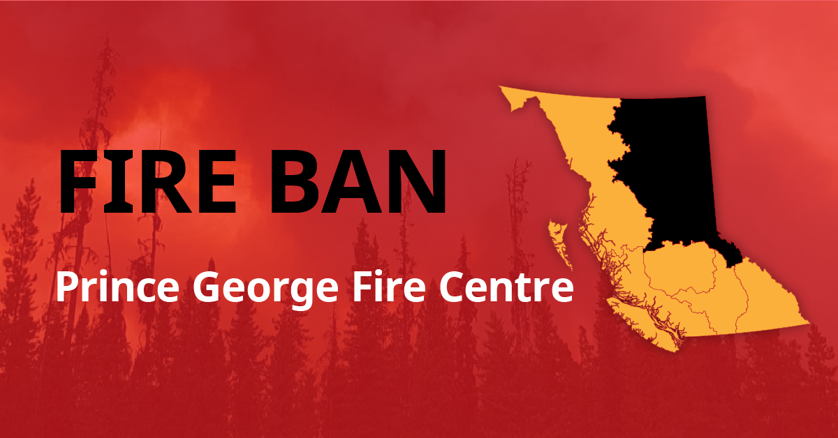 Fire ban graphic for Prince George fire centre.
