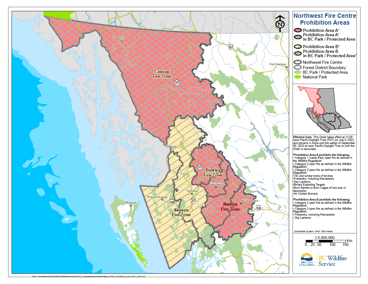 Category 1 campfire prohibition planned for the Cassiar Fire Zone and ...