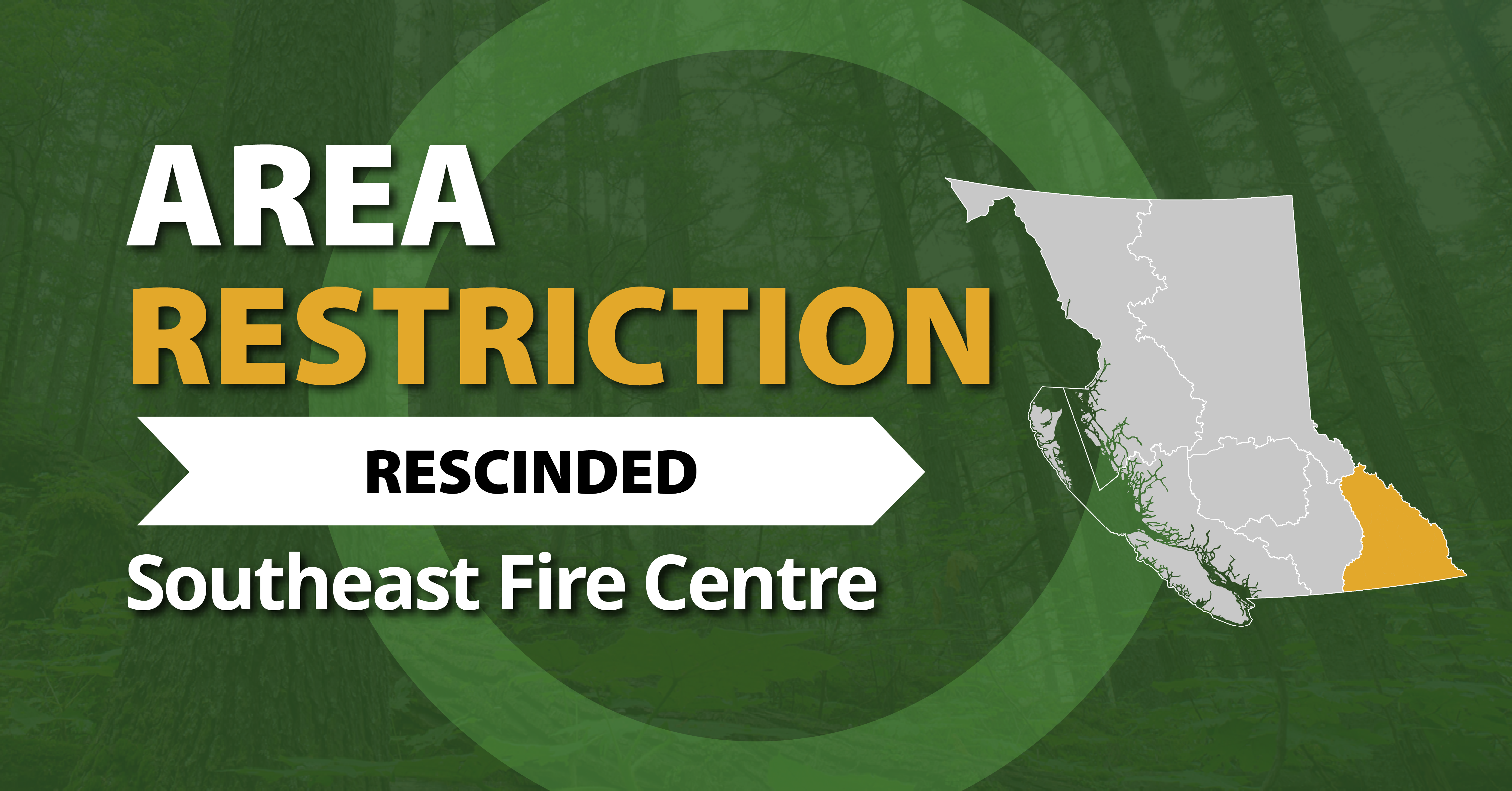 Area restriction rescinded Southeast FC